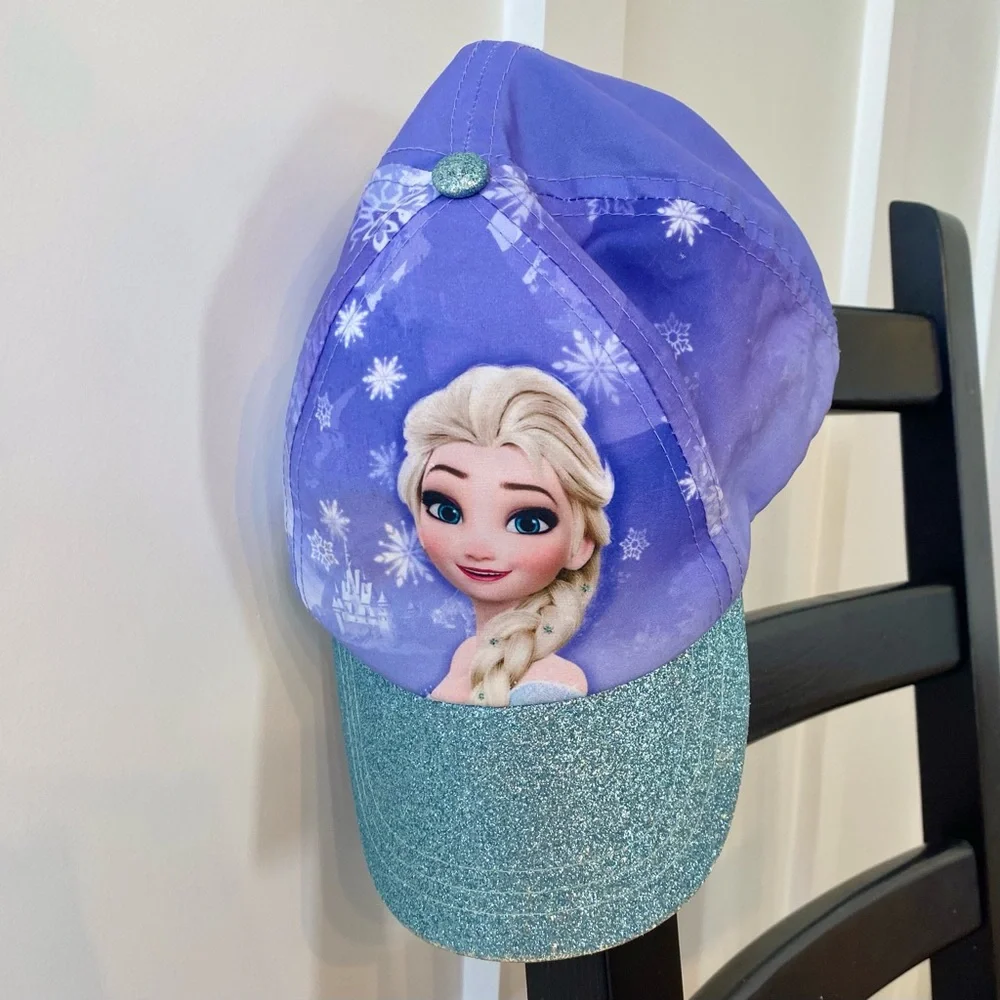 Disney Frozen Elsa Purple and Blue with Glitter Adjustable Fit Baseball Hat ❄️